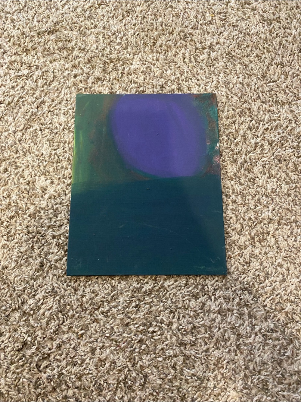 Abstract Wall Art Canvas in Deep Blue and Purple